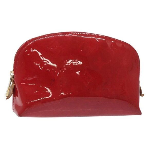 LOUIS VUITTON Vernis Pochette Cosmetic PM Rouge Grunadine M91746 LV Auth 128683 - Picture 1 of 15